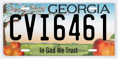 GA license plate CVI6461