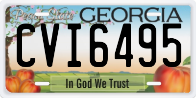 GA license plate CVI6495