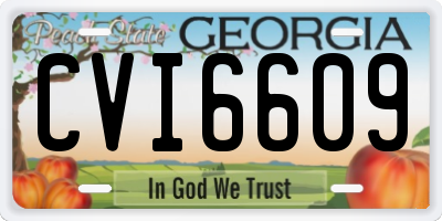 GA license plate CVI6609