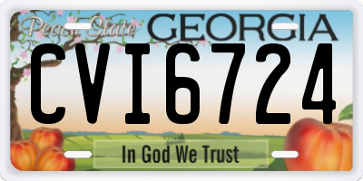 GA license plate CVI6724