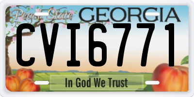 GA license plate CVI6771