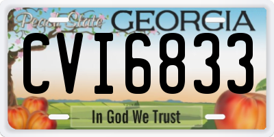 GA license plate CVI6833