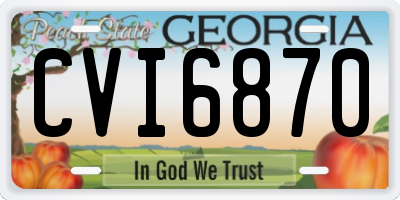 GA license plate CVI6870