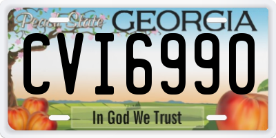 GA license plate CVI6990