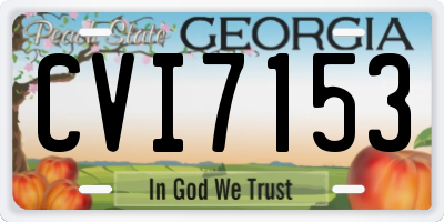 GA license plate CVI7153