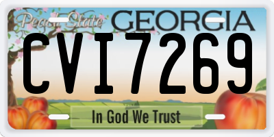 GA license plate CVI7269