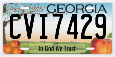 GA license plate CVI7429