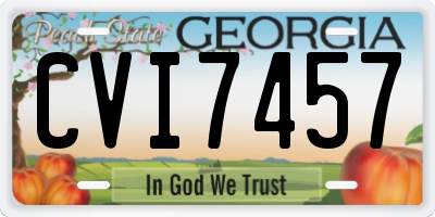 GA license plate CVI7457