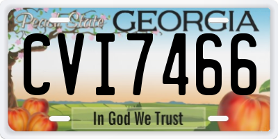GA license plate CVI7466