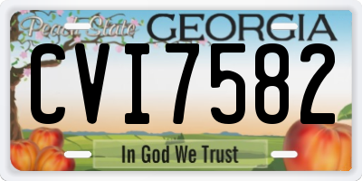 GA license plate CVI7582