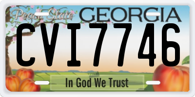 GA license plate CVI7746