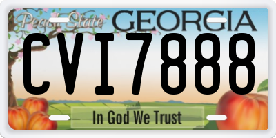 GA license plate CVI7888