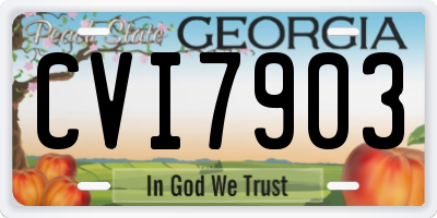GA license plate CVI7903