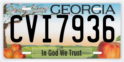 GA license plate CVI7936