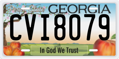 GA license plate CVI8079