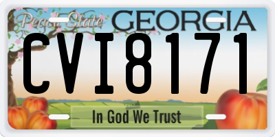 GA license plate CVI8171