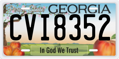 GA license plate CVI8352
