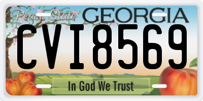 GA license plate CVI8569