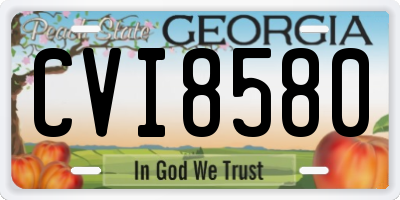 GA license plate CVI8580