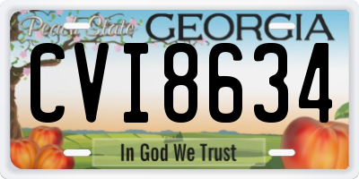 GA license plate CVI8634