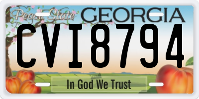 GA license plate CVI8794