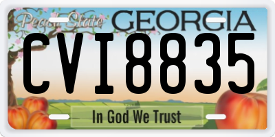 GA license plate CVI8835
