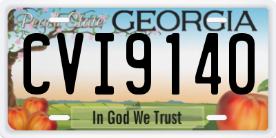 GA license plate CVI9140