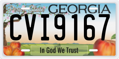GA license plate CVI9167