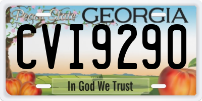 GA license plate CVI9290