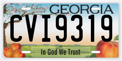 GA license plate CVI9319