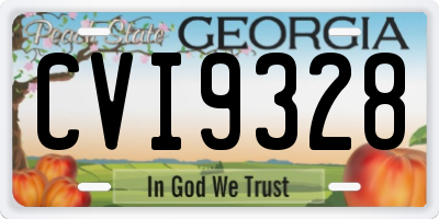 GA license plate CVI9328