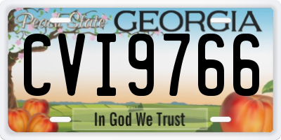 GA license plate CVI9766