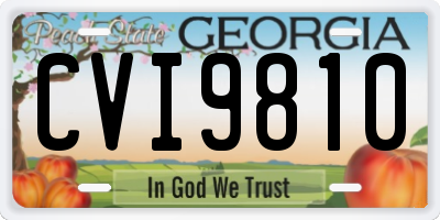 GA license plate CVI9810