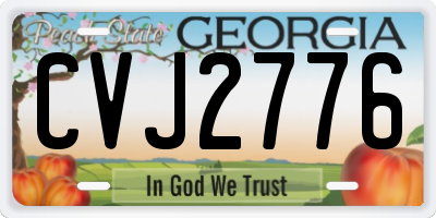 GA license plate CVJ2776