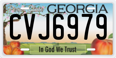 GA license plate CVJ6979