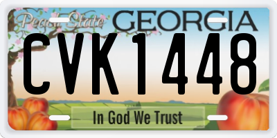 GA license plate CVK1448