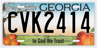 GA license plate CVK2414