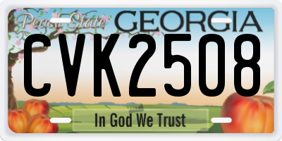 GA license plate CVK2508
