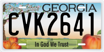 GA license plate CVK2641