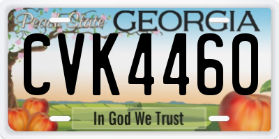 GA license plate CVK4460