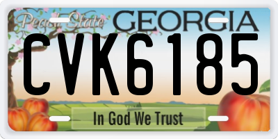 GA license plate CVK6185