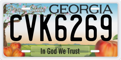 GA license plate CVK6269