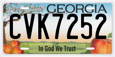 GA license plate CVK7252