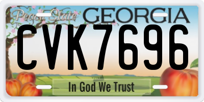 GA license plate CVK7696