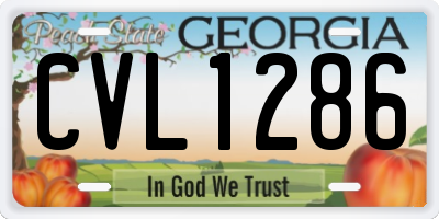 GA license plate CVL1286