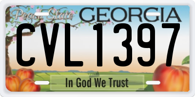 GA license plate CVL1397