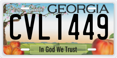 GA license plate CVL1449