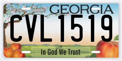 GA license plate CVL1519