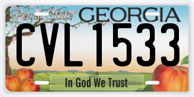 GA license plate CVL1533