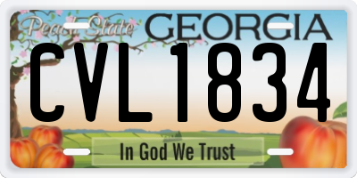 GA license plate CVL1834
